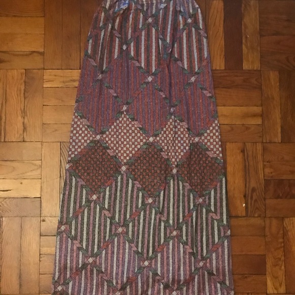 Vtg Missoni Maxi Lurex Metallic Skirt